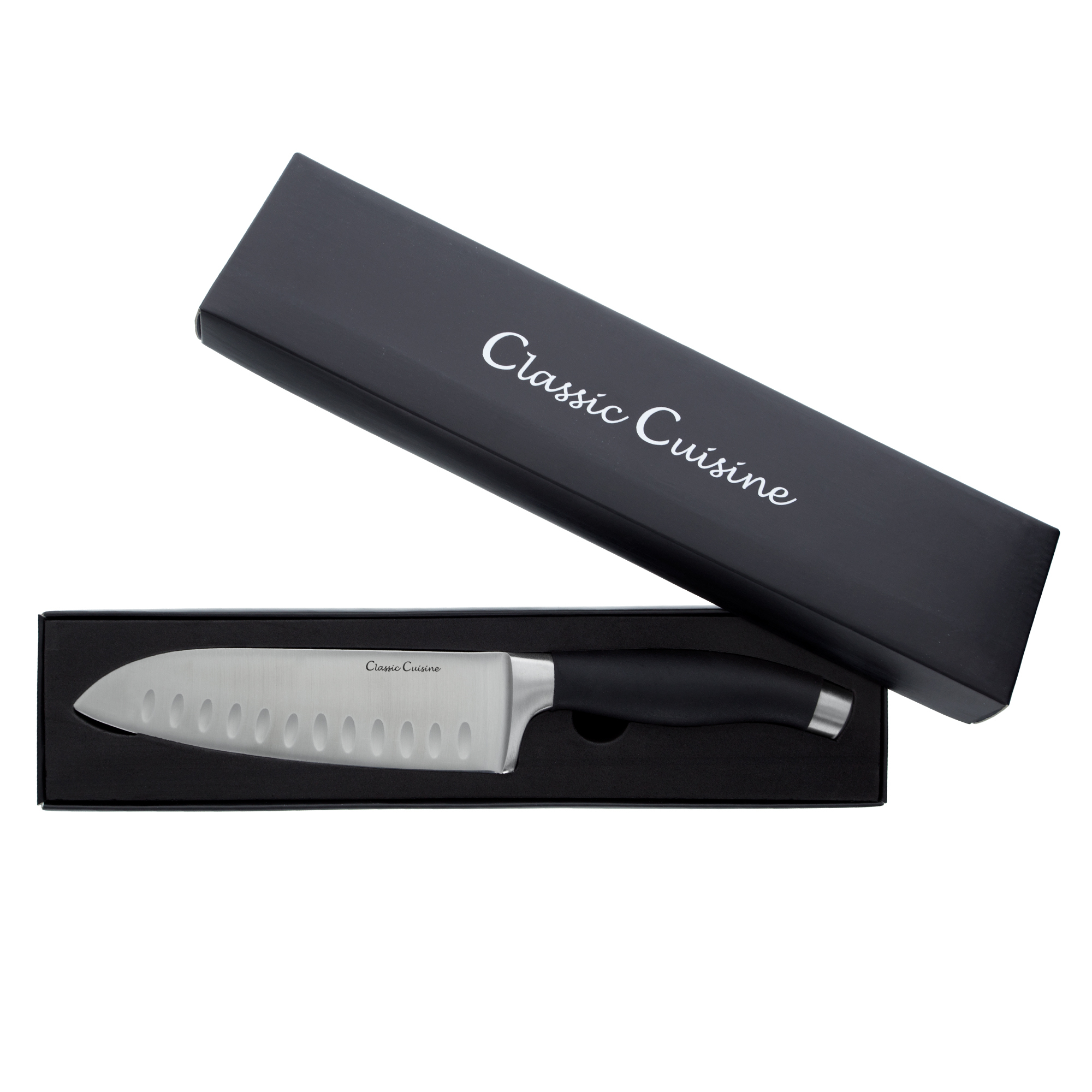 7 inch Santoku Knife Stainless Steel Hand Forged Chef Kitchen Knife for Home Cooking or Restaurant by Classic Cuisine