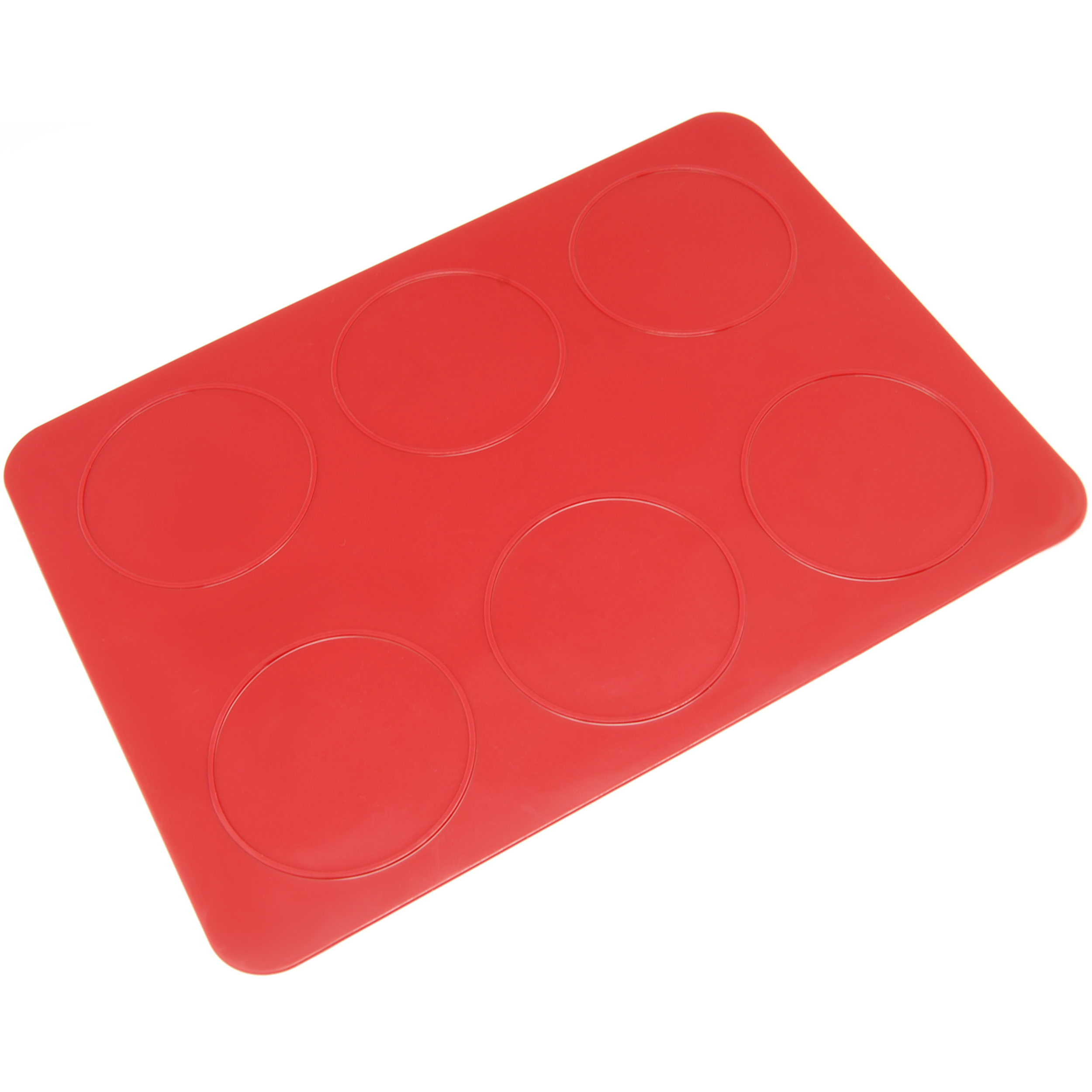 Freshware Silicone Baking Mat for Macaron, Whoopie Pie, Cookie and Creme Puff, 6-Circle