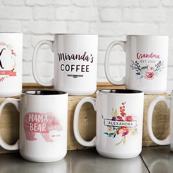 Personalized Mugs for Her - J+S, 11oz