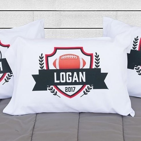 Personalized Sports Pillowcases -- Red Design - Logan