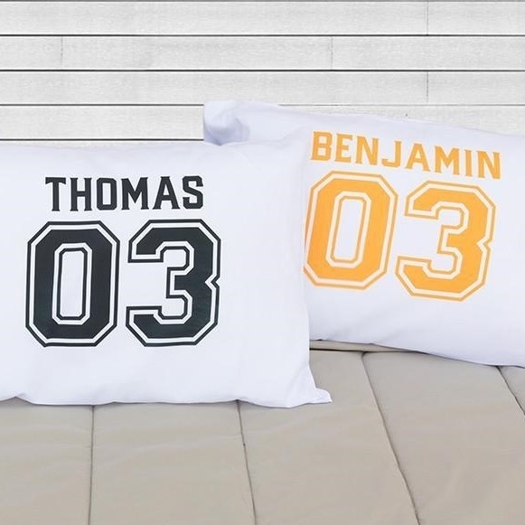 Personalized Sports Pillowcases - Varsity Design - Thomas