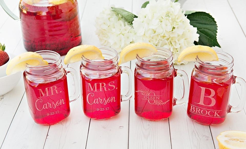 Personalized Mason Jar Mugs - Brock