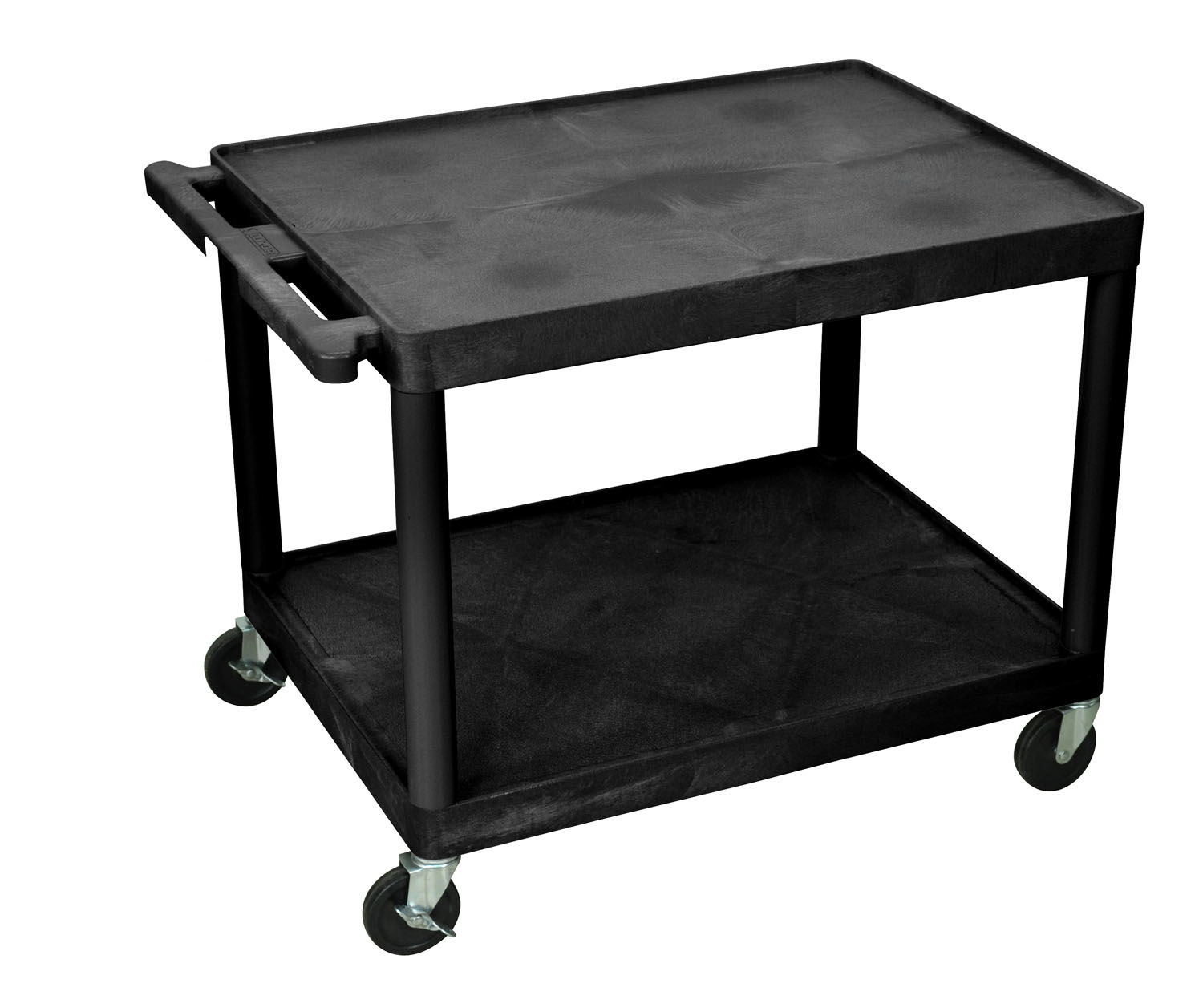 Offex Of-lp27-b - 27 Inches Height A/v Cart - 2 Shelves - Black - Without Electric