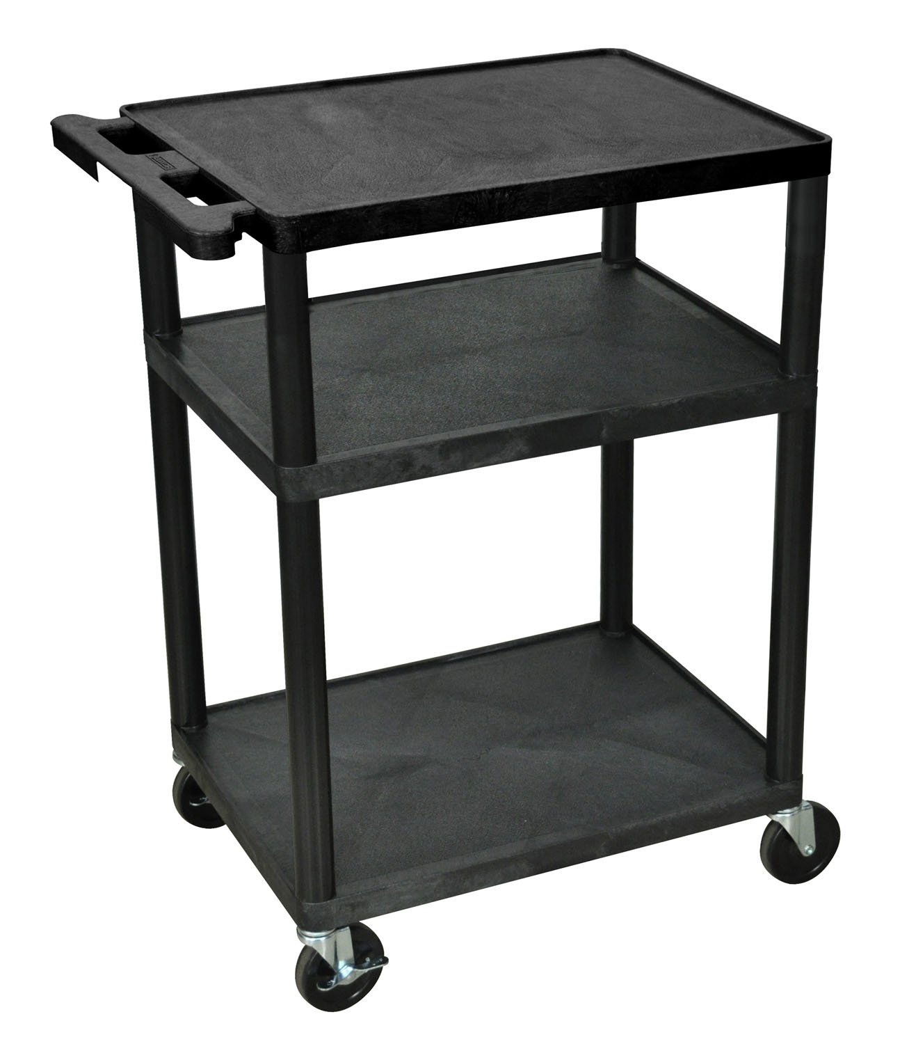 Offex Of-lp34-b - 34 Inches Height A/v Cart - 3 Shelves - Black - Without Electric