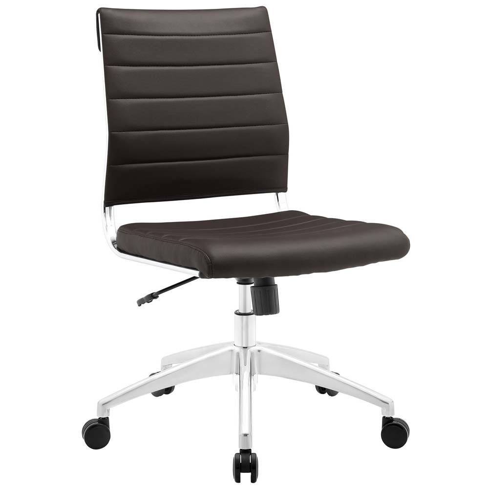 Brown Jive Armless Mid Back Office Chair