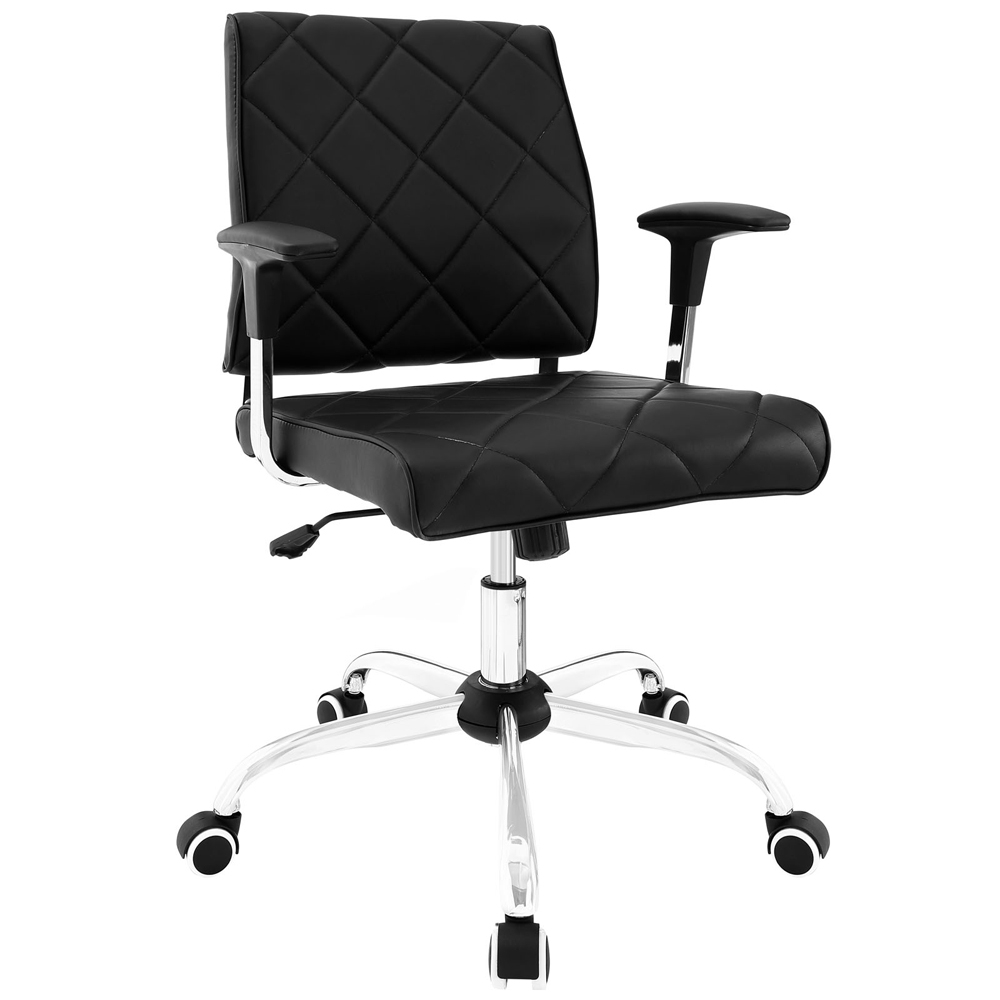 Eei-1247-blk, Lattice Vinyl Office Chair