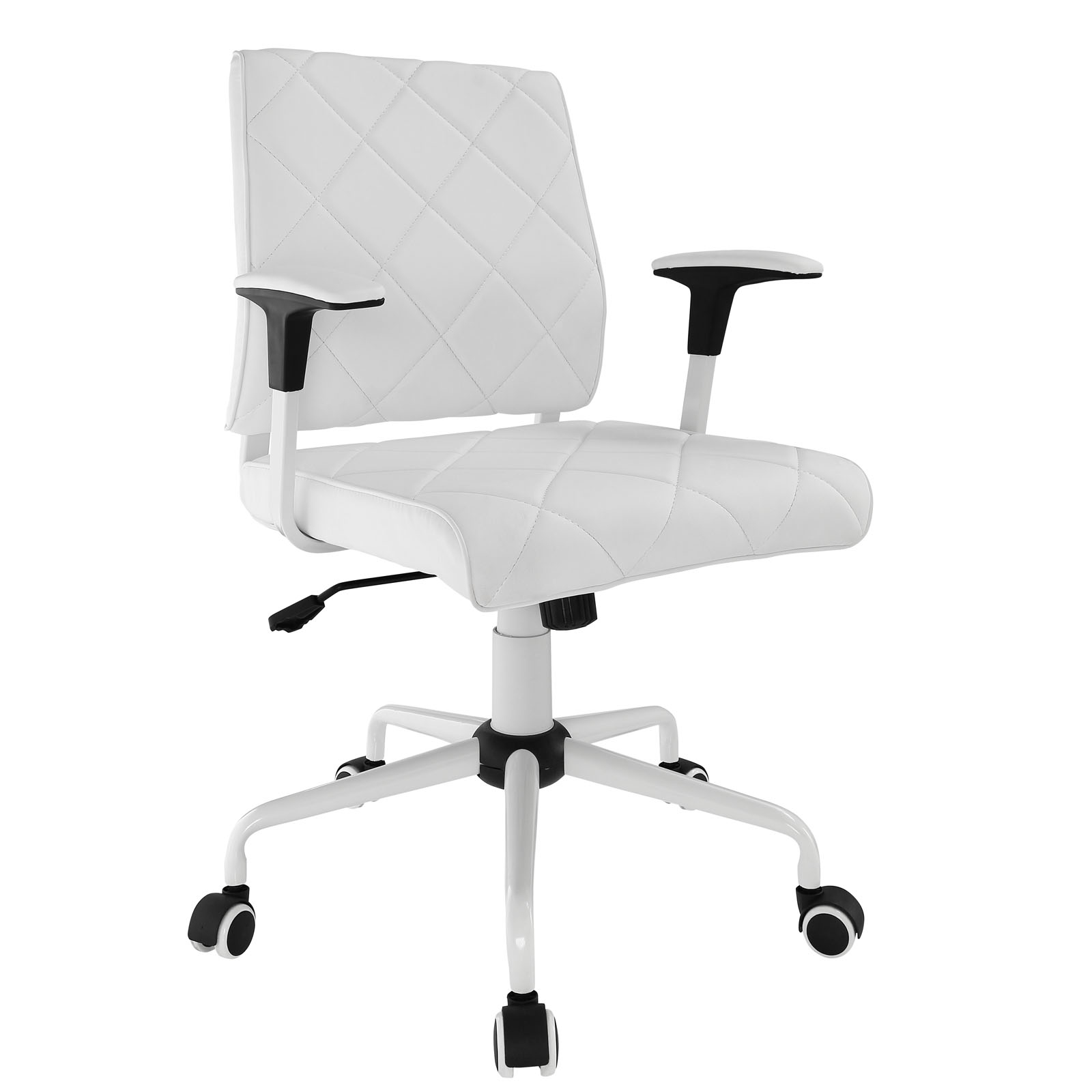 Eei-1247-whi, Lattice Vinyl Office Chair