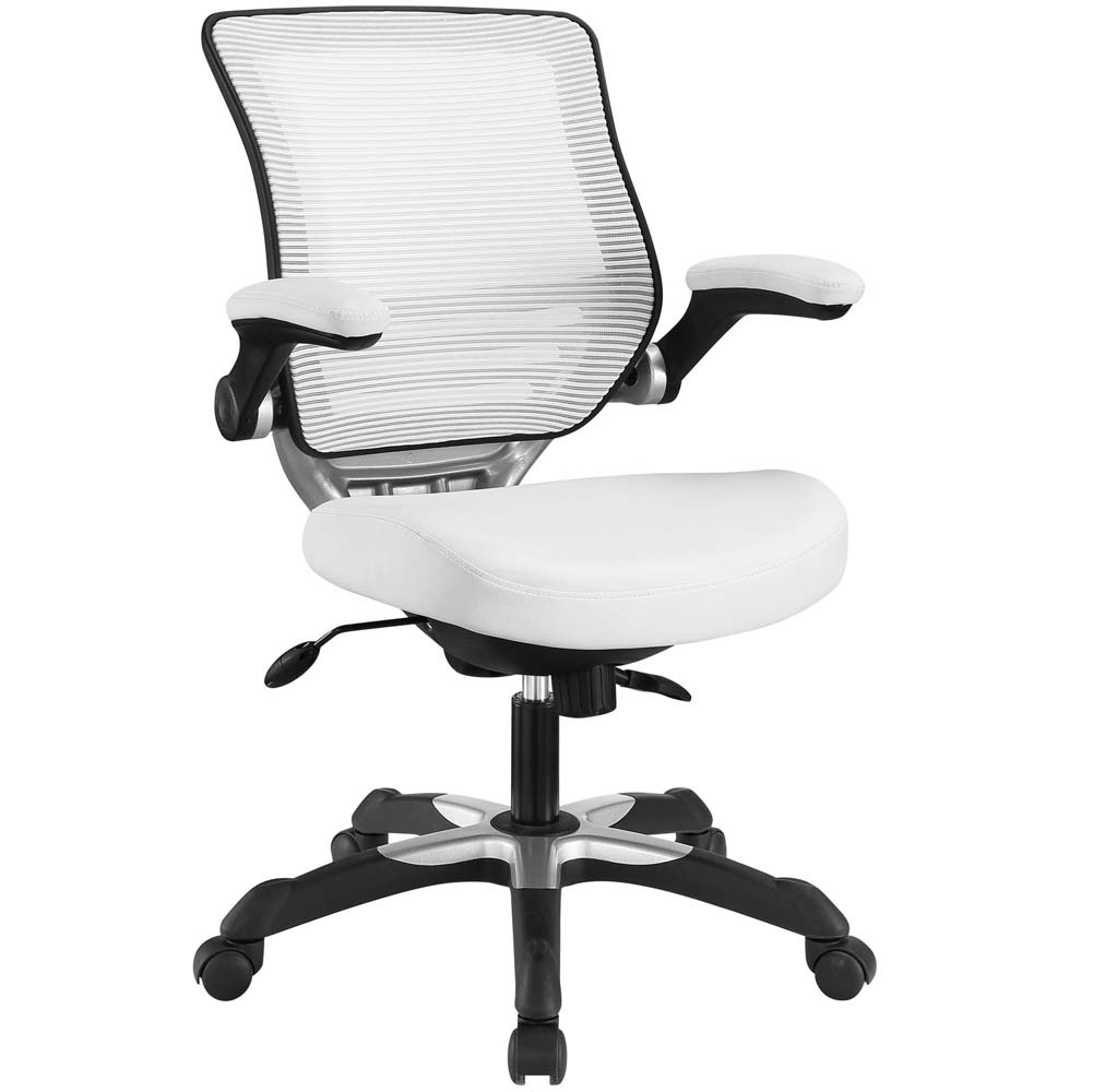 White Edge Vinyl Office Chair