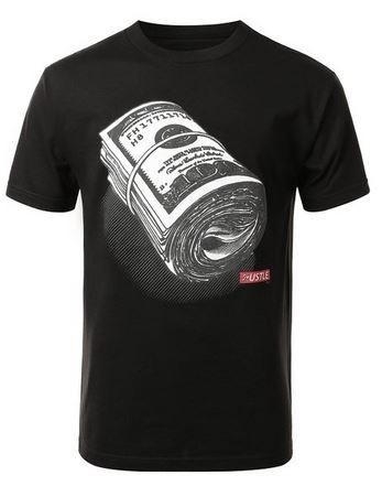 Money Roll Graphic Slim Fit Shirt (Multiple Colors Available) - Small, Black