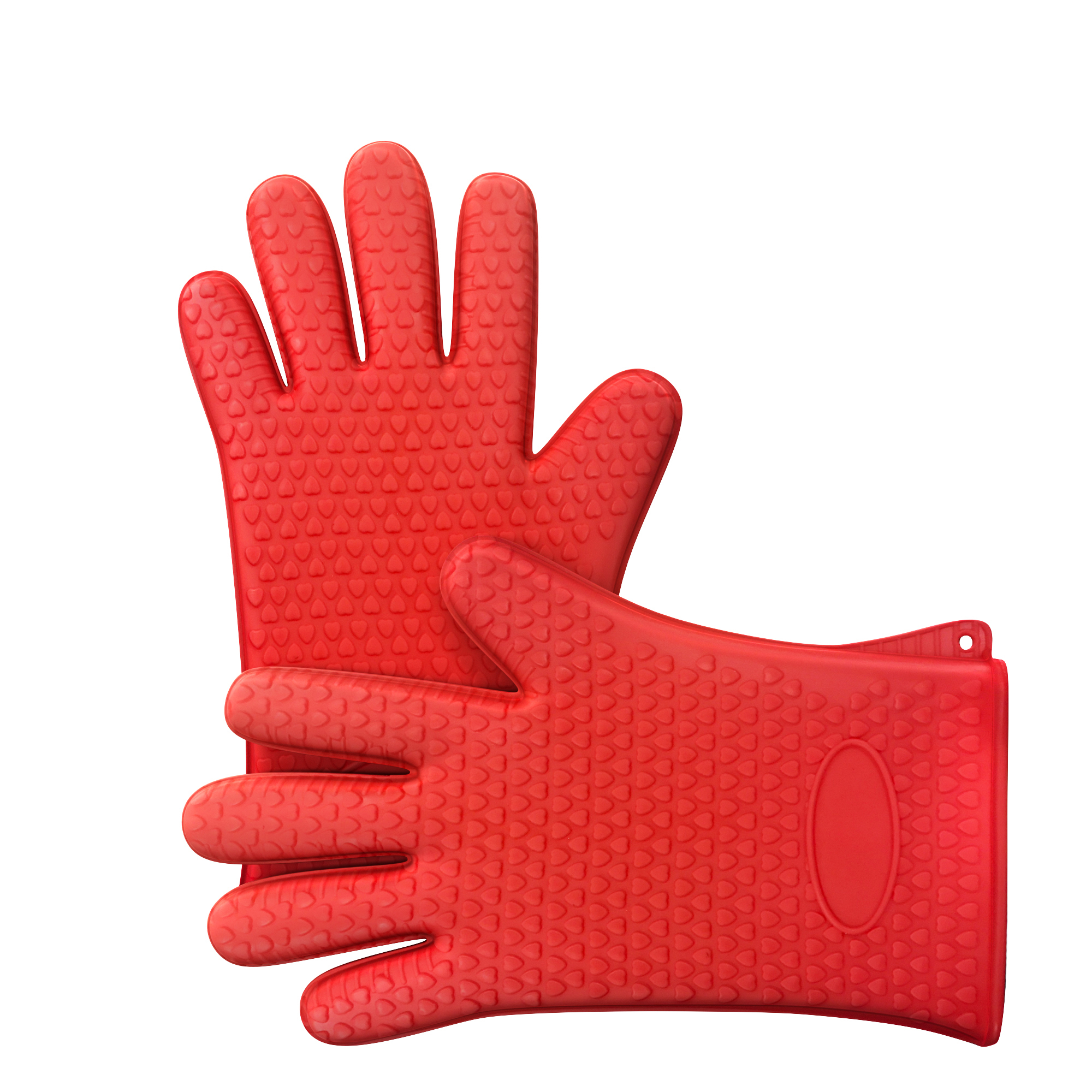 Silicone Oven Mitts Gloves Safe Non Slip Grip Heat Resistant Pot Holders 1 Pair