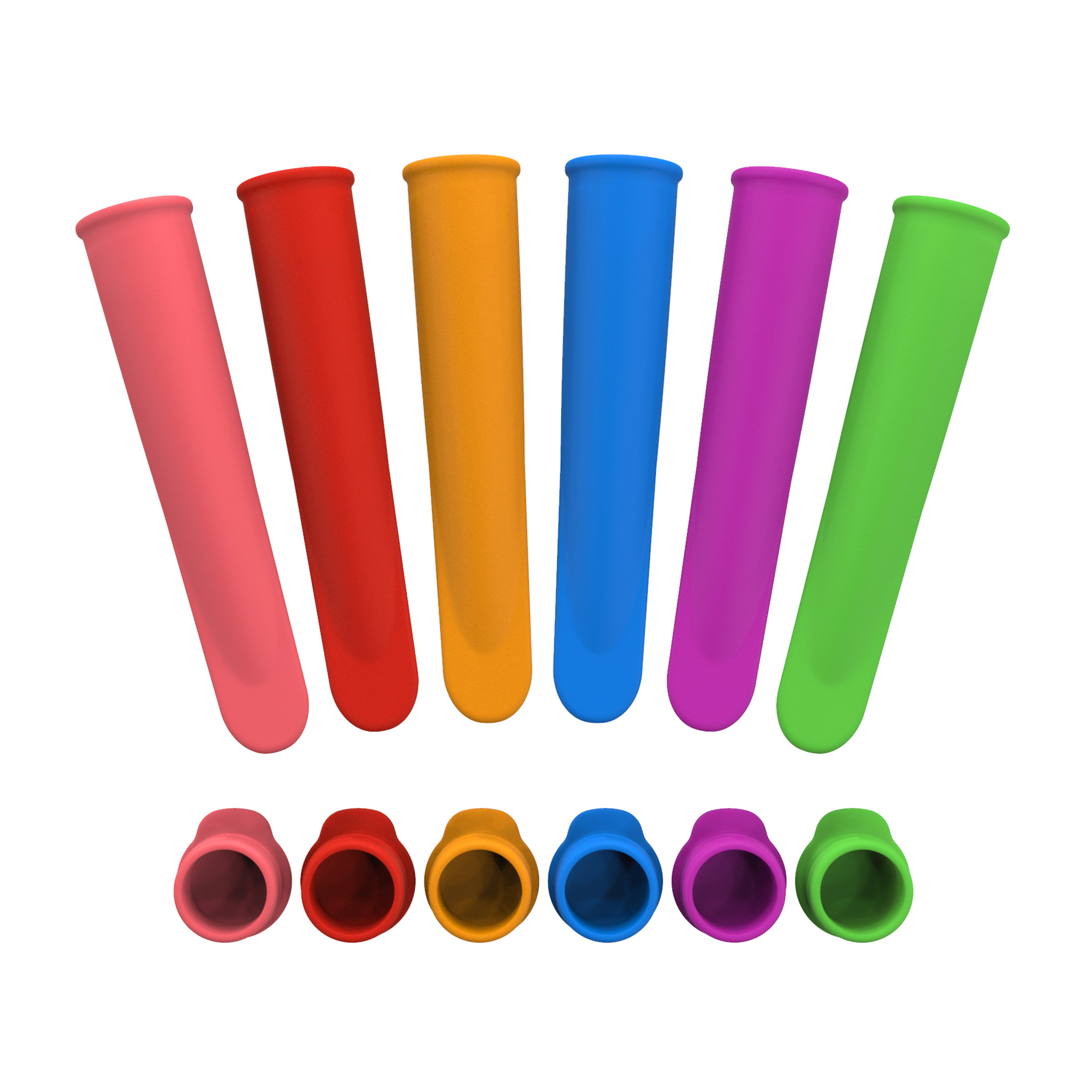 Silicone Ice Pop Dessert Makers 6 Tubes for Homemade Ice Treats No Preservative