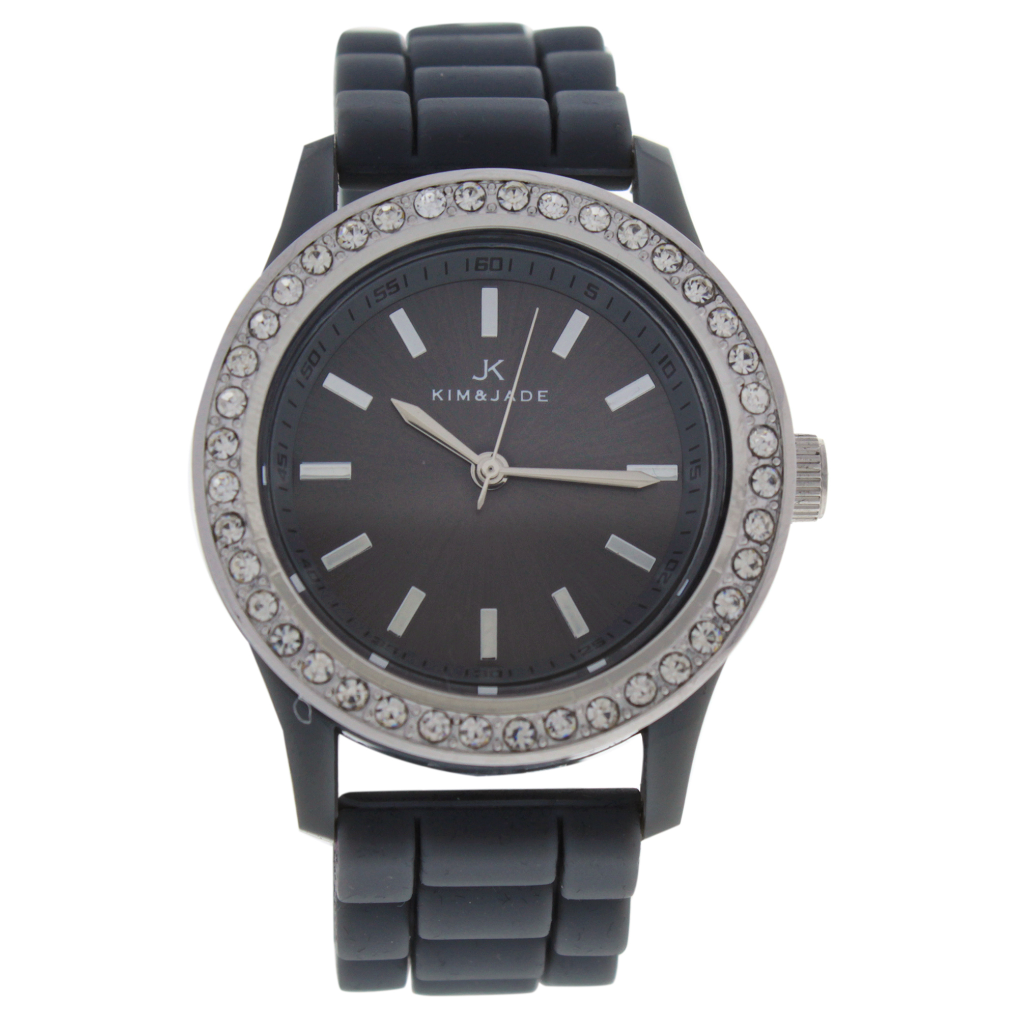 2032L-G Grey Silicone Strap Watch by Kim & Jade for Women - 1 Pc Watch