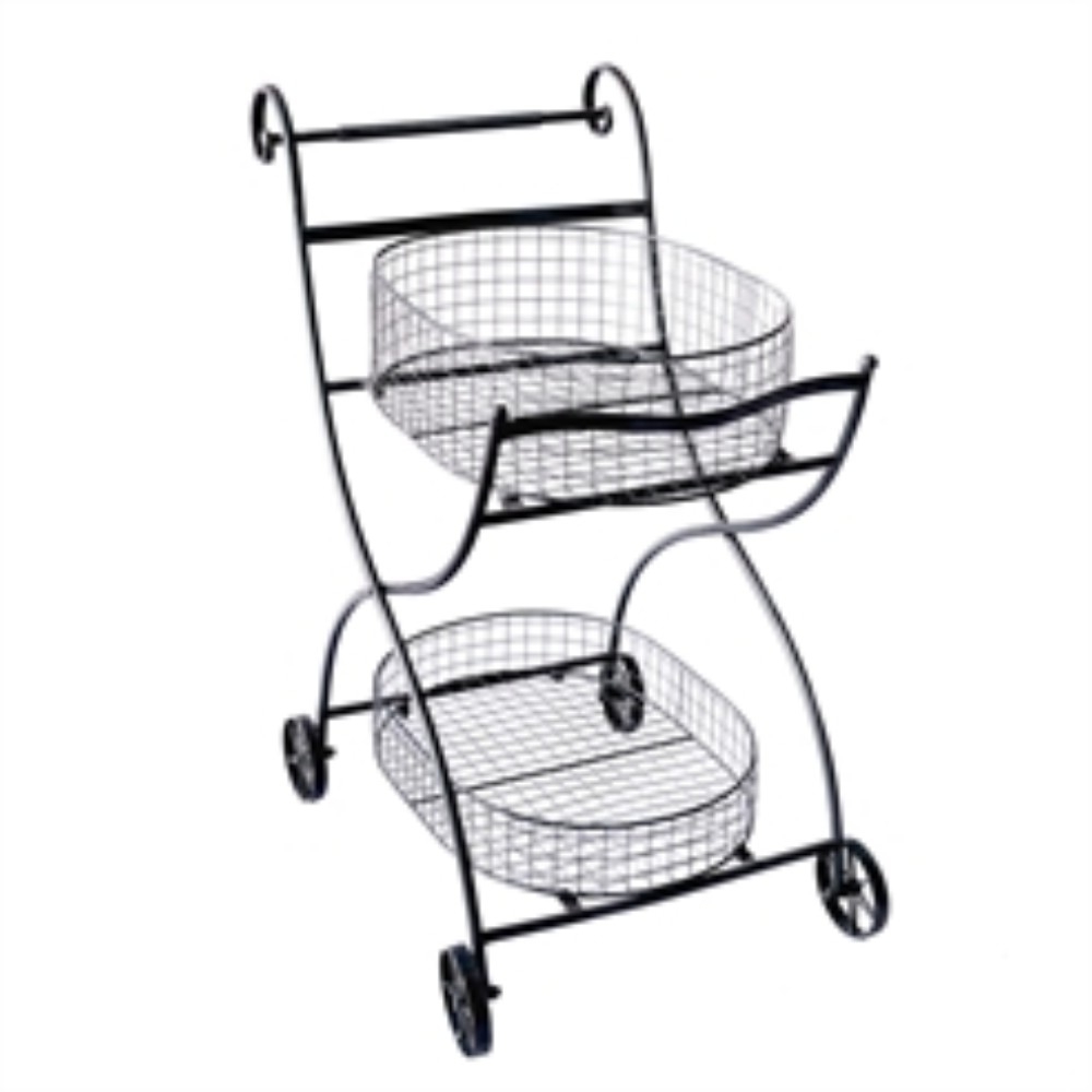 Well-designed Metal Utility Cart & Stand, Black