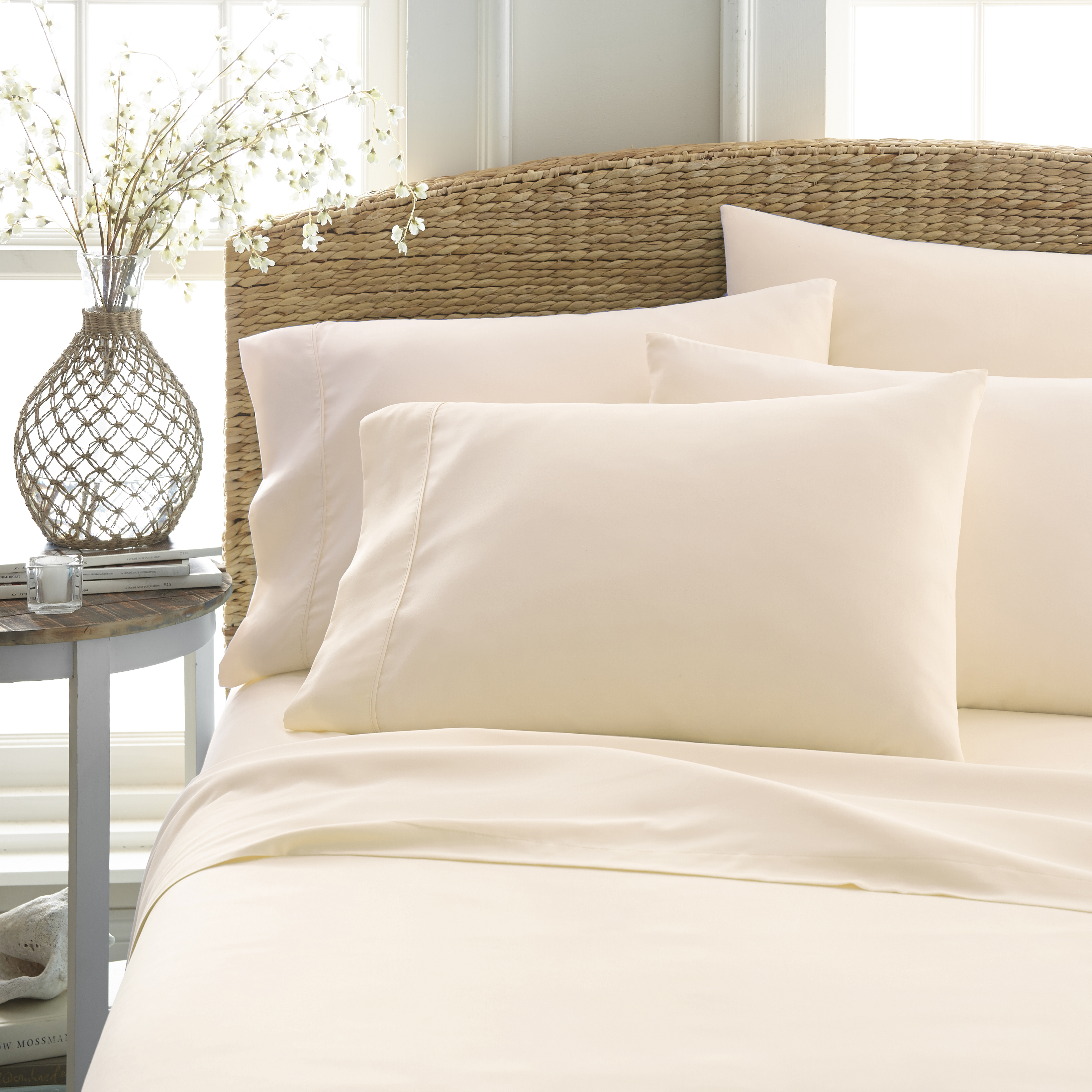 Bamboo Softness Premium 6 Piece Bed Sheet Set - California King, Almond