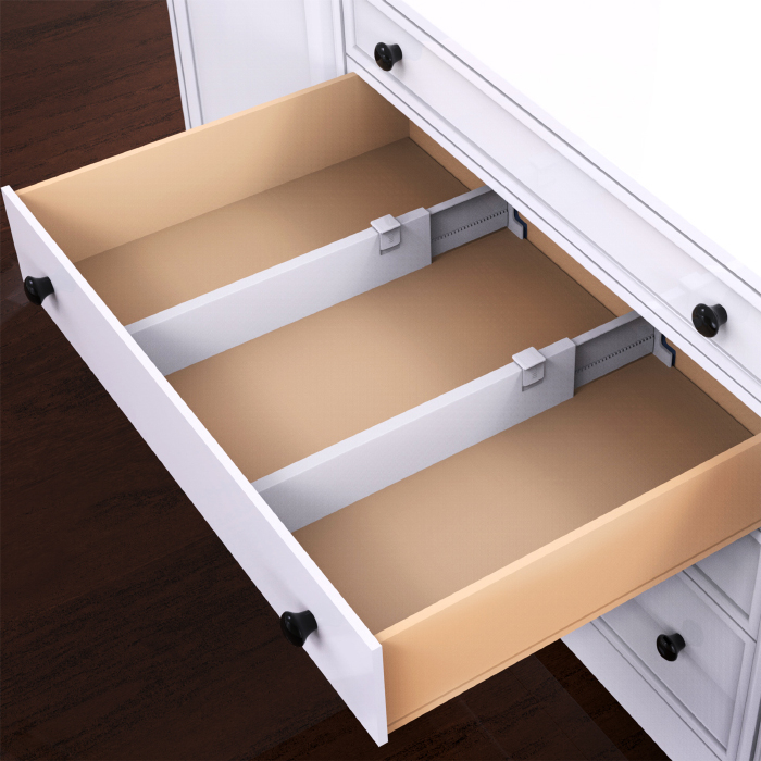 Expandable Drawer Divider and Organizer Set of 2 Adjustable Household Separators for any drawers