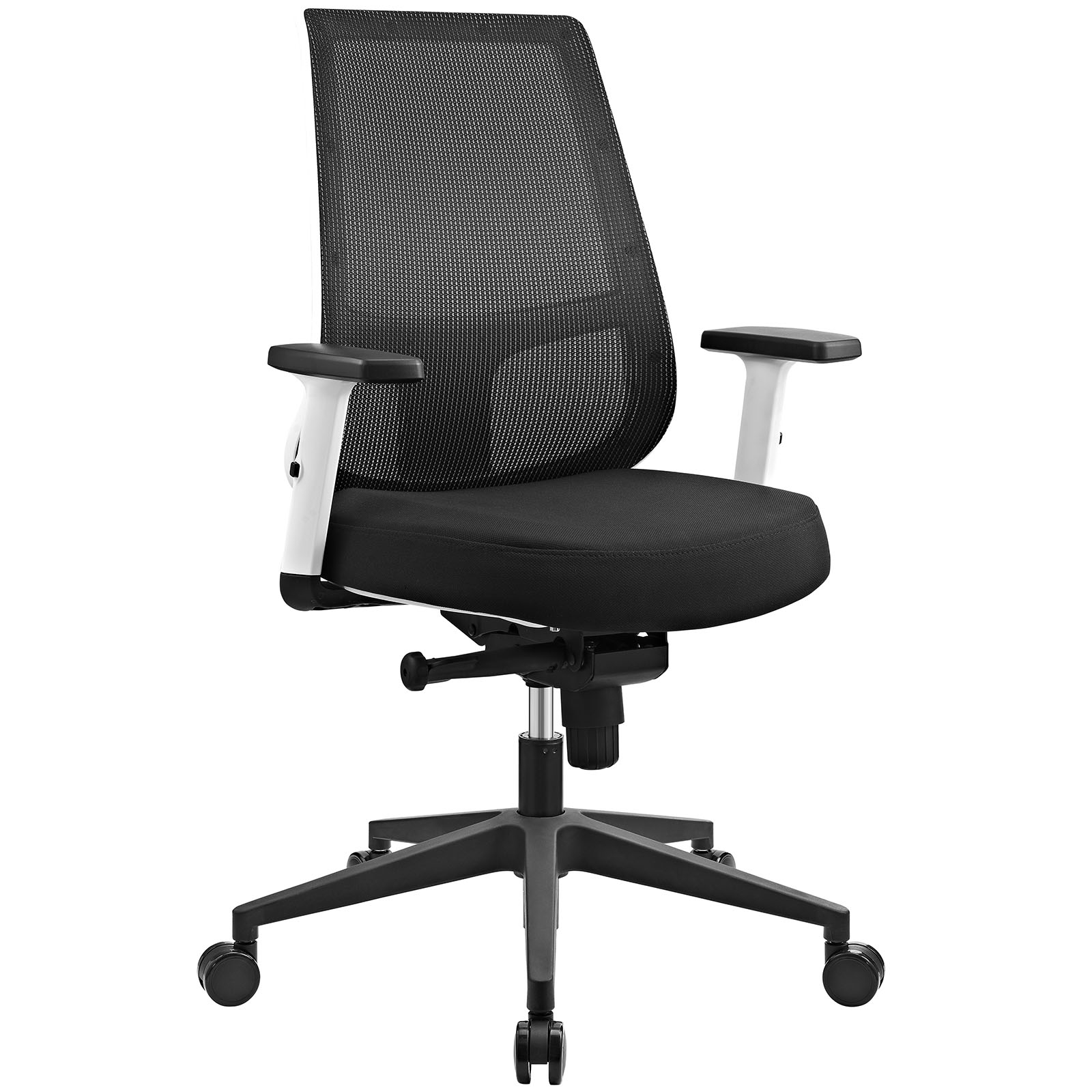 Pump White Frame Fabric Office Chair