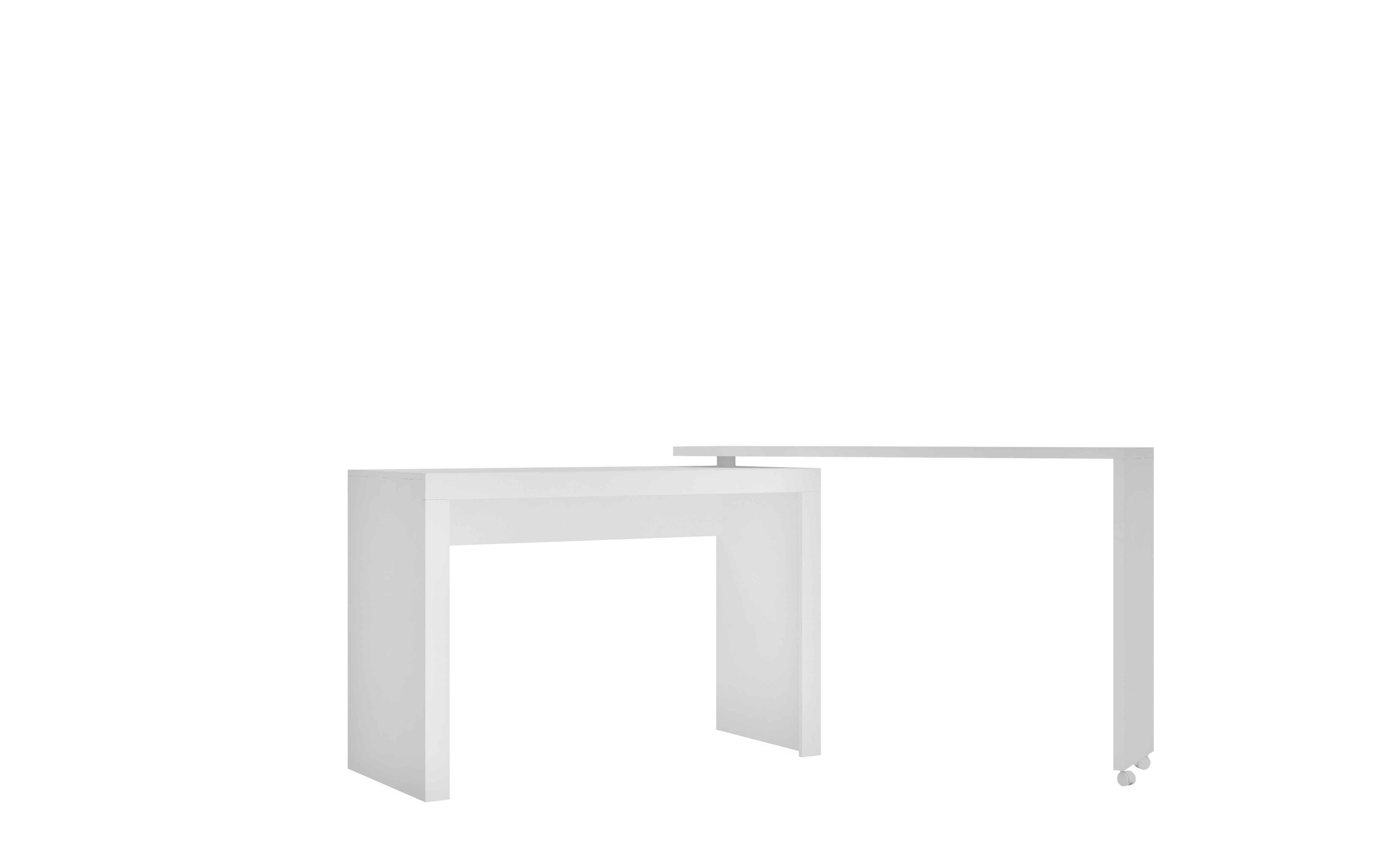 Calabria Nested Desk With Swivel Feature In White