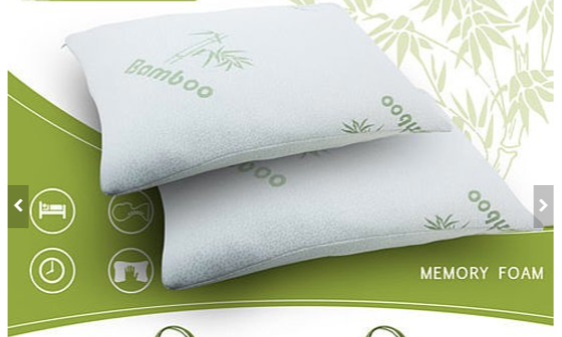 Pack Of 2 - King And Queen Bamboo Pillow - Stay Cool Removable Cover With Zipper - Shredded Hypoallergenic Pillow, Memory Foam - King