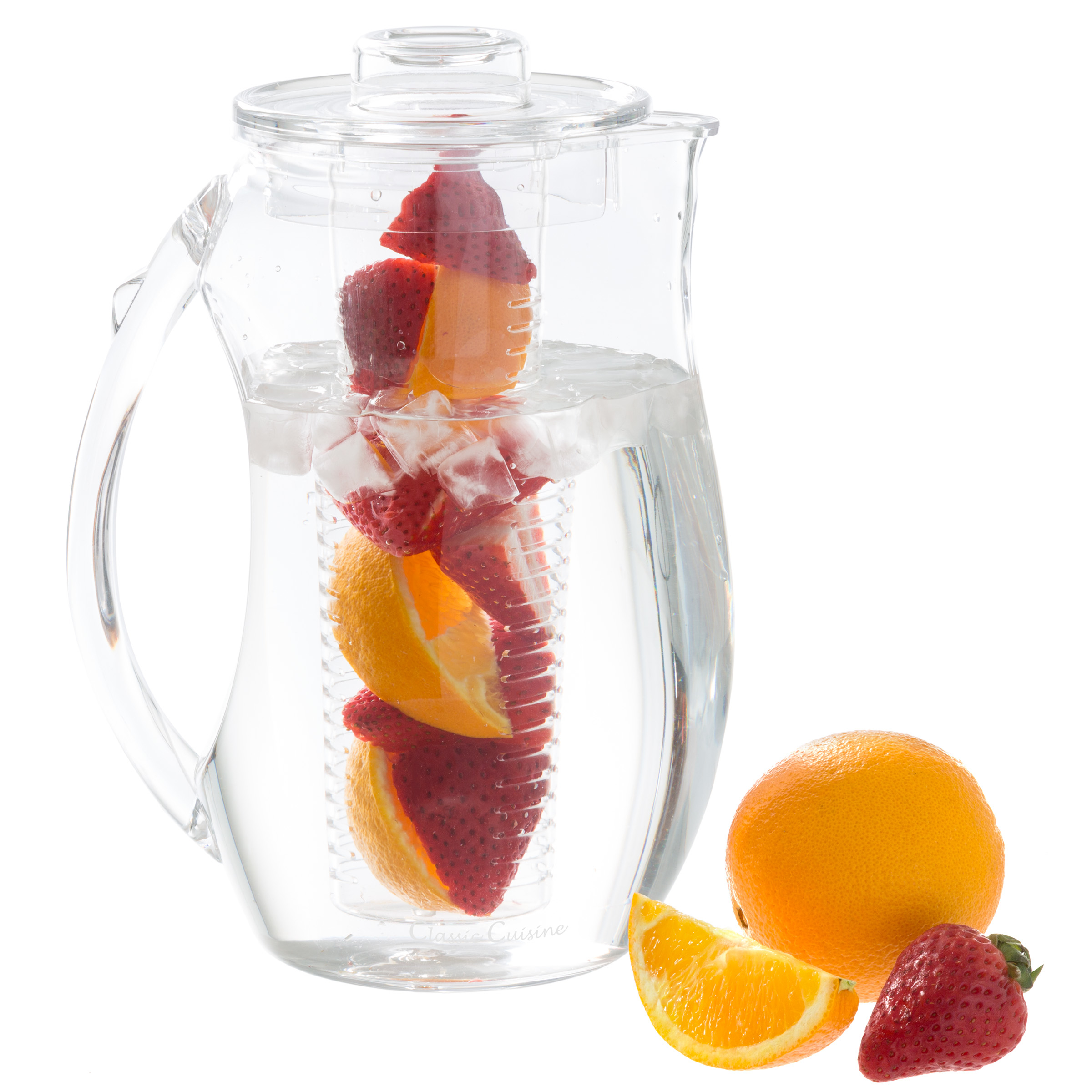 Infusion Pitcher 96 Ounce Acrylic Water Tea Add Healthy Flavor Fruit Veggies Lemonade Punch