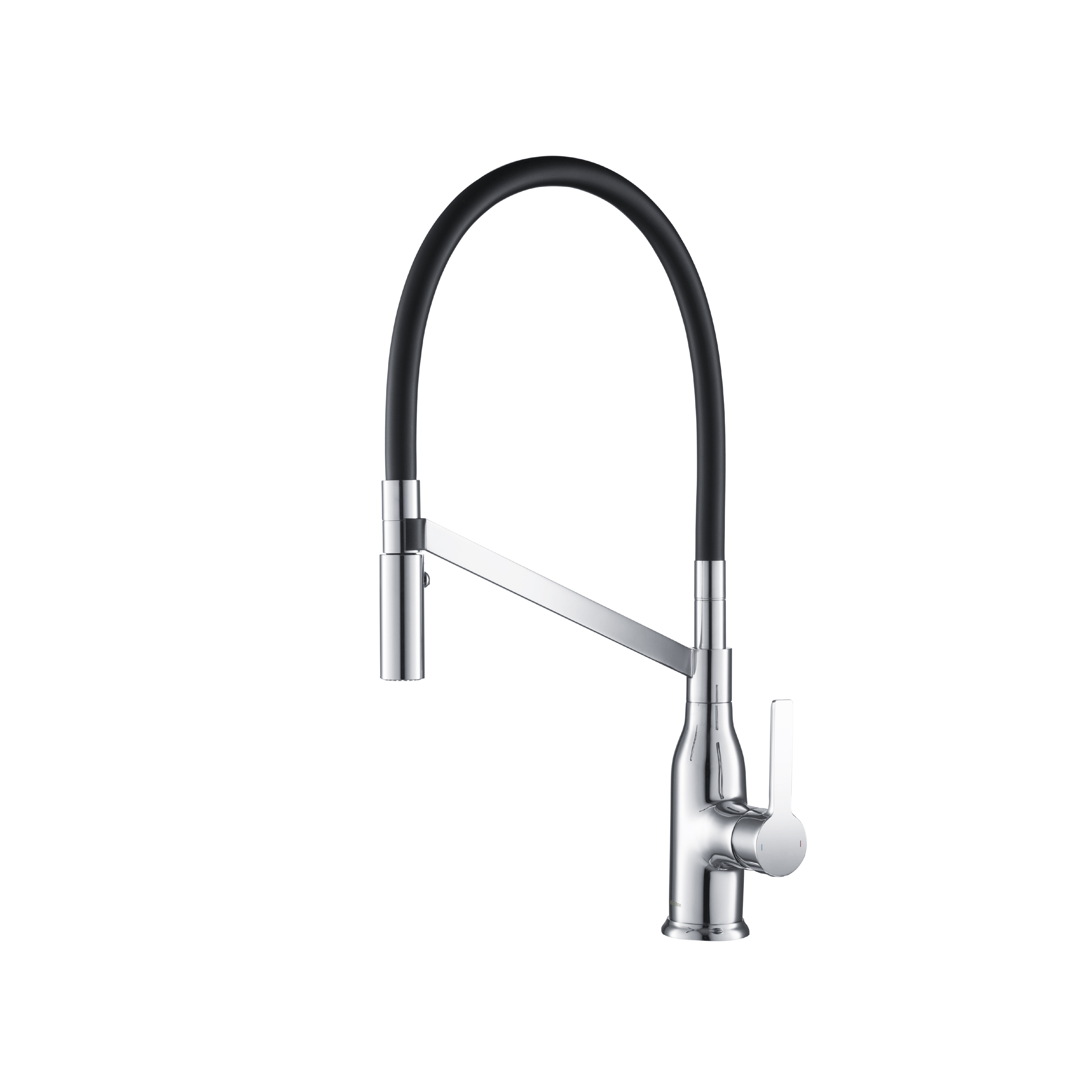 Vallant Kitchen Faucet W/ Spray Head Gooseneck Single Lever Mixer - Chrome