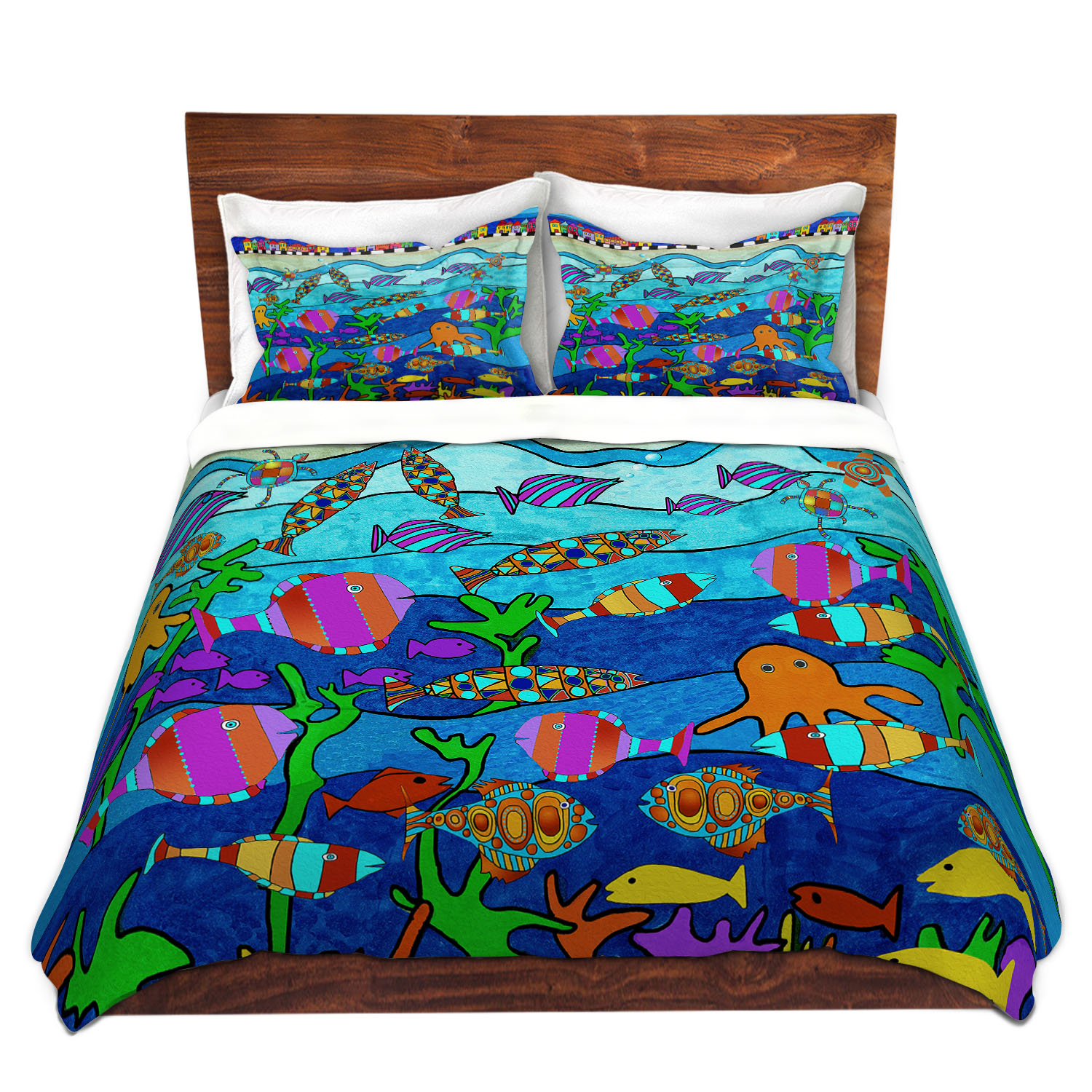 Dianoche Microfiber Duvet Covers By Dora Ficher - Little Houses By The Sea