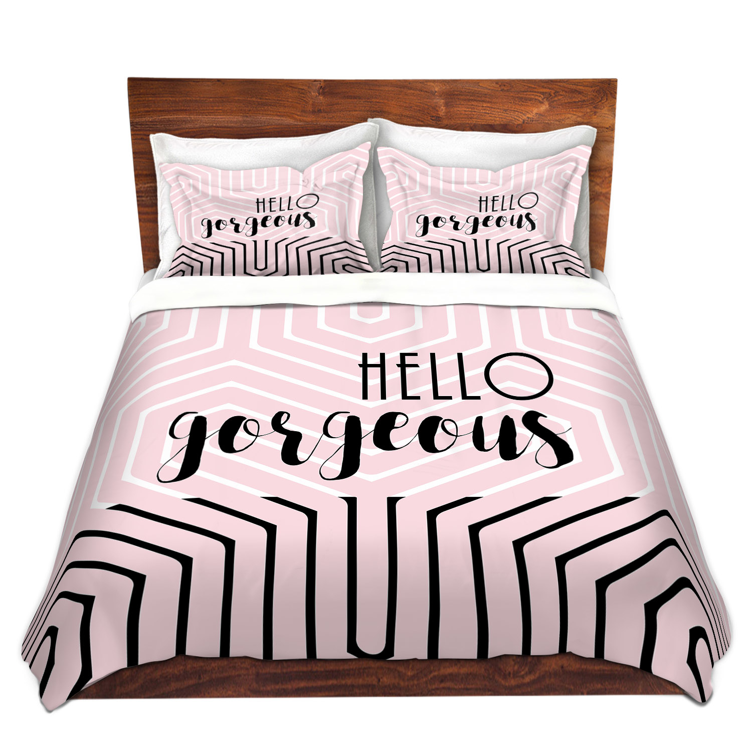 Dianoche Microfiber Duvet Covers By Zara Martina Hello Gorgeous Geo Pattern Pink