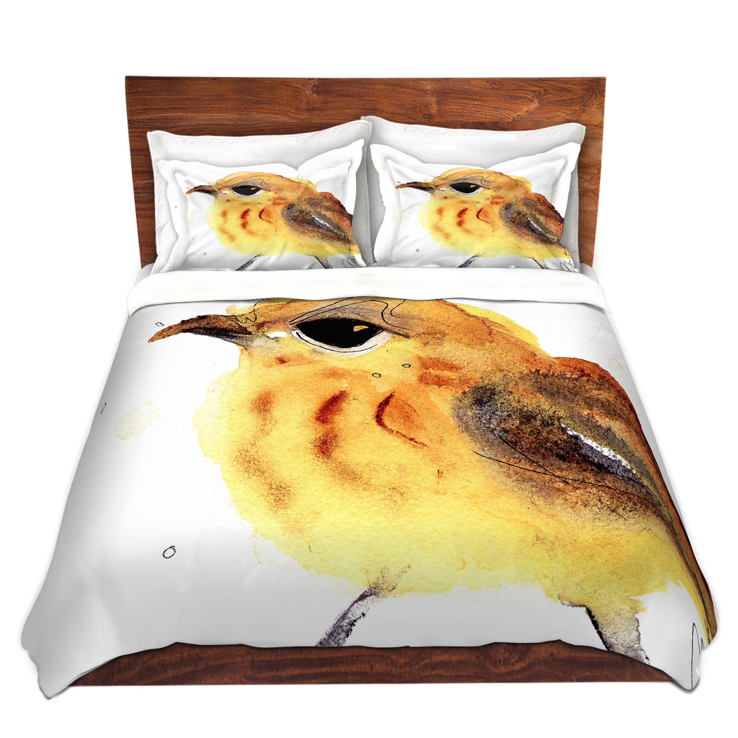 Dianoche Microfiber Duvet Covers By Dawn Derman - Yellow Warbler