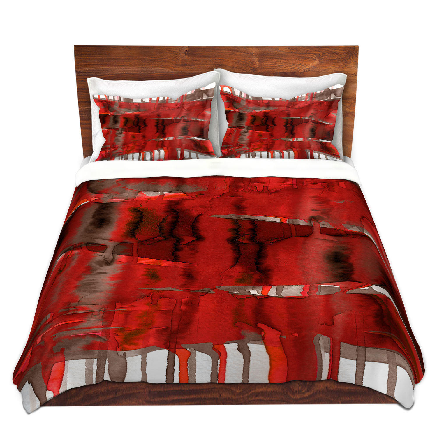 Dianoche Microfiber Duvet Covers By Julia Di Sano - Balancing Act Bright Red