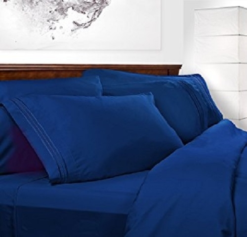 Bed Sheet King 4 Pcs Set Luxury Linen Egyptian Comfort Extra Soft Wrinkle Resistant