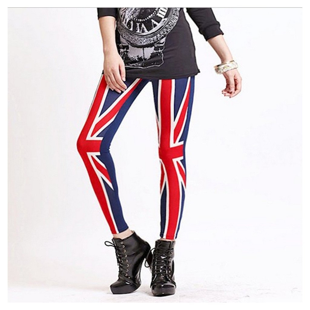 Womens Leggings Union Jack pattern leggings UK Flag Stretch fit Skin pants