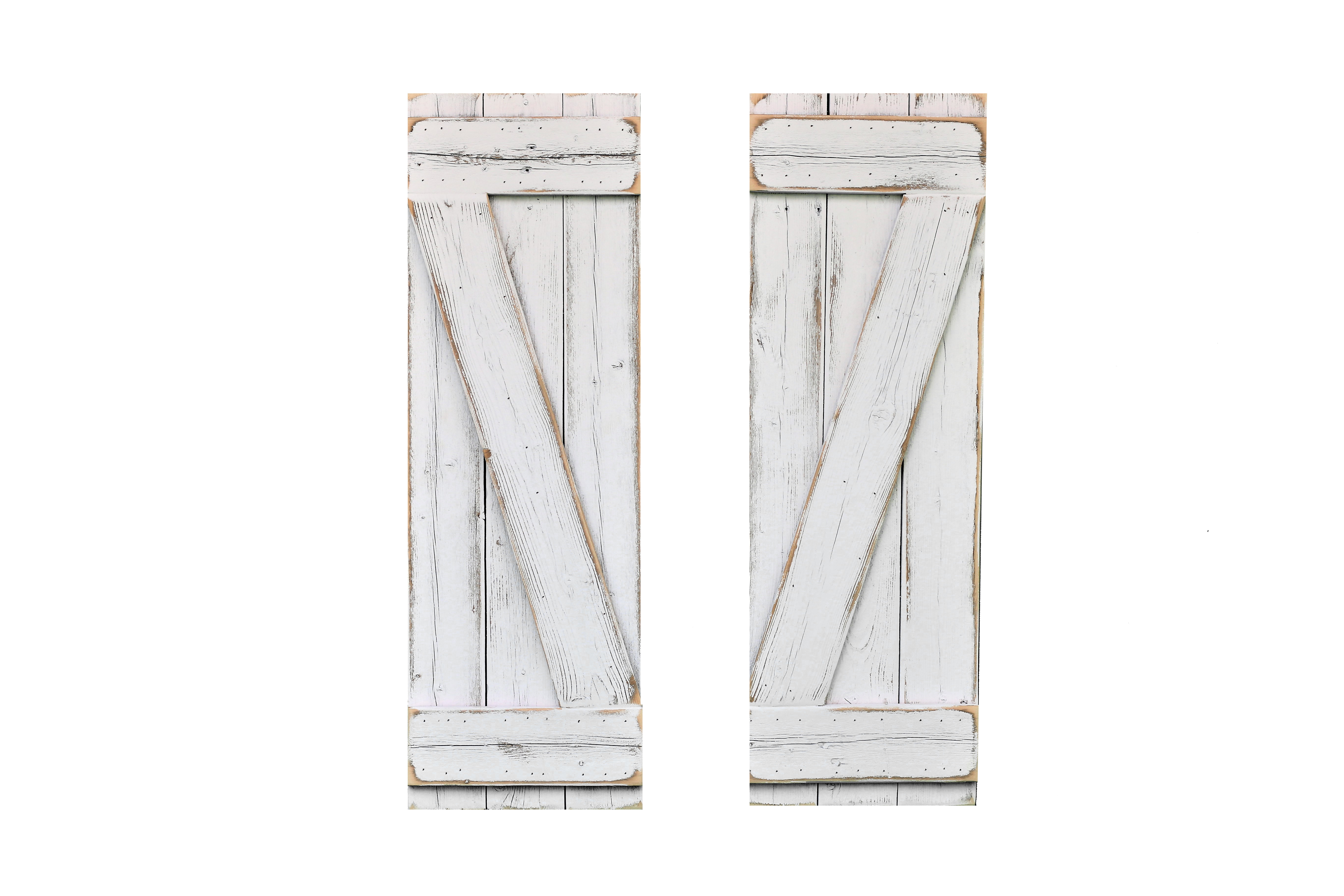 White Barn-Wood Style Window Shutters