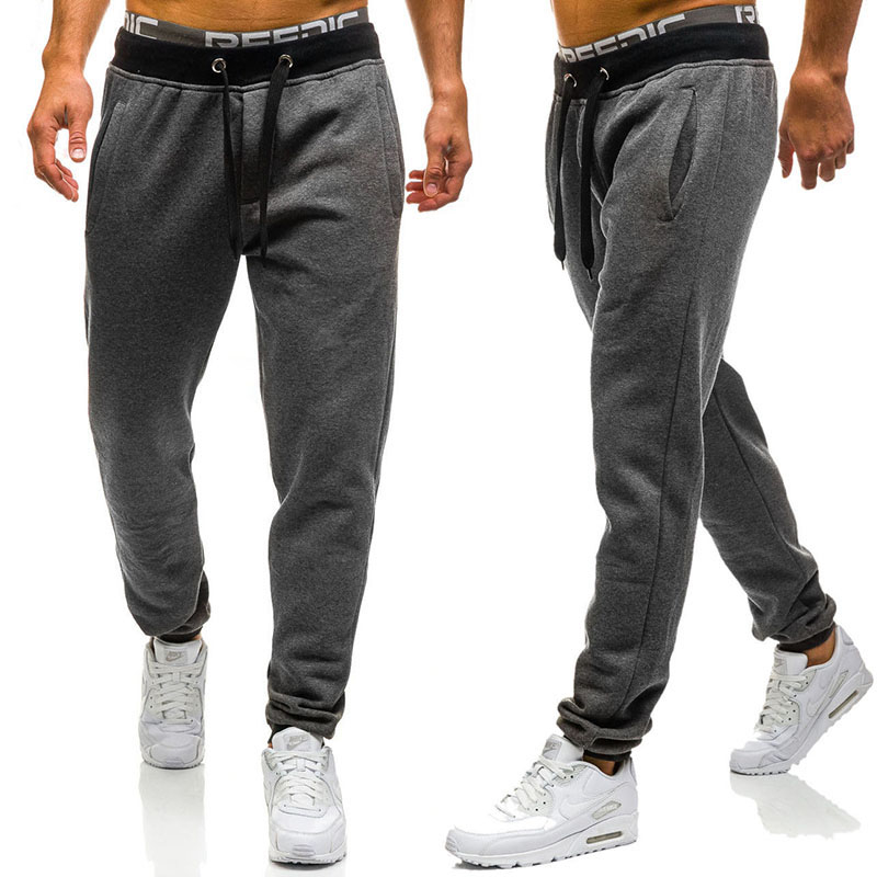 Jogger Pants Casual Fitted Cotton Jogging Trouser - Black, XS