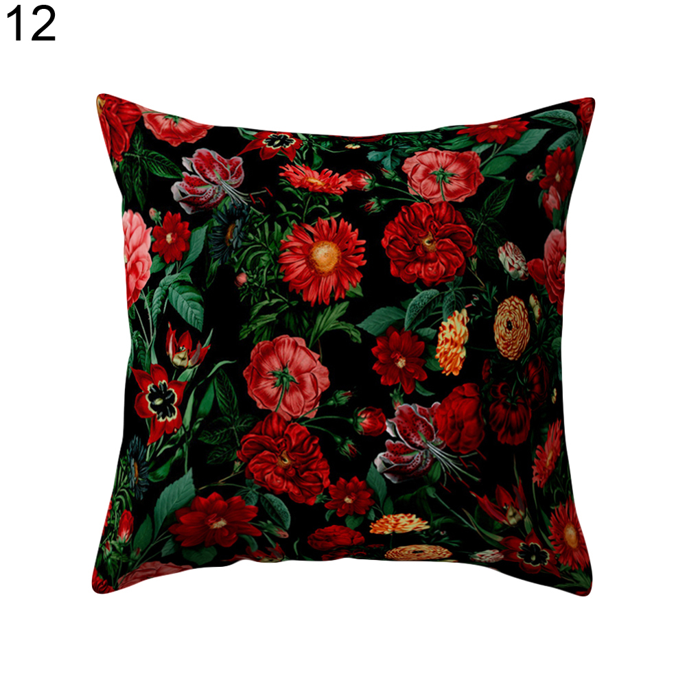 Floral Pattern Square Throw Pillow Cover Case Cushion Home Sofa Car Decor 18" 