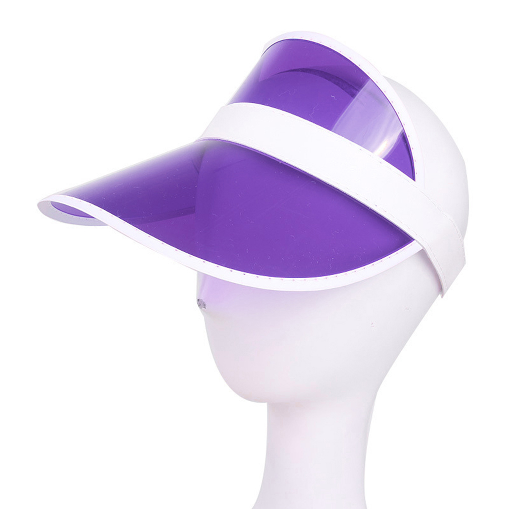 Familyhouse Unisex Summer Outdoor Anti-UV Sun Hat Transparent Empty Top Sunshade Visor Cap for Women Men 