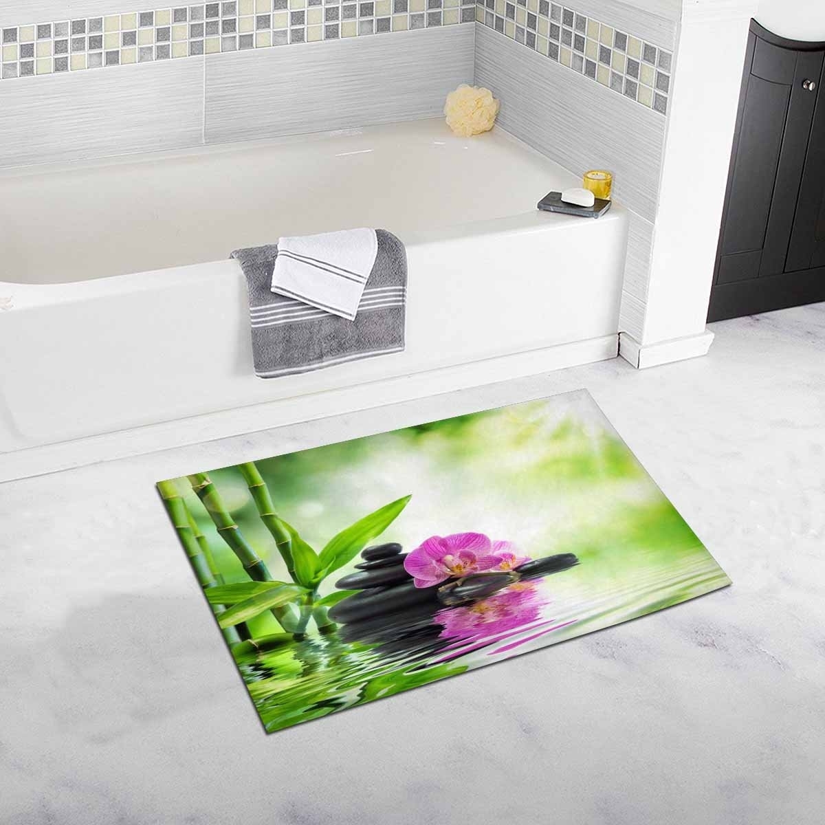 Popular Bath 846782 Floor Grey Soft Rug Super Bath mat