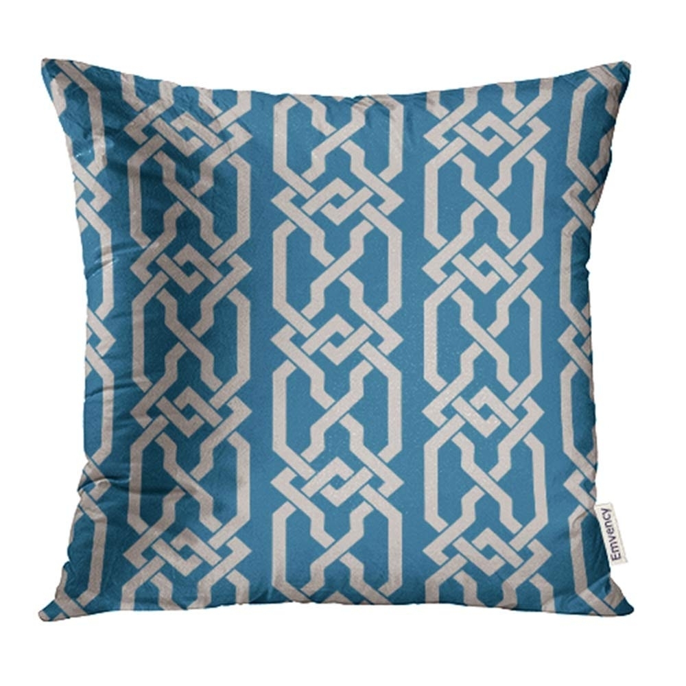 Pattern Pillow Store Teal Tweed Pattern Decor Throw Pillow Multicolor 18x18