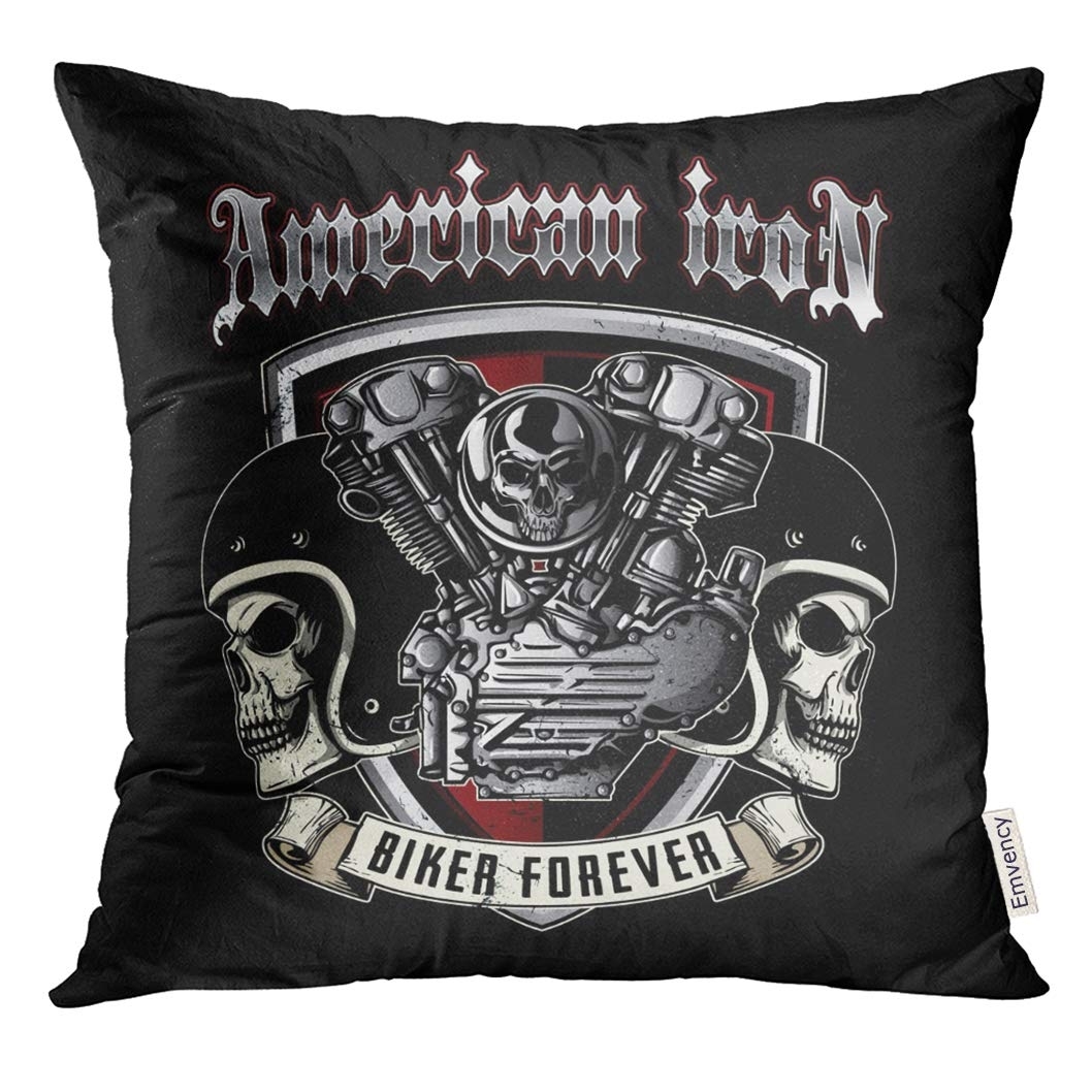 2020 Skull Harley Davidson Motorcycle Pillow Case