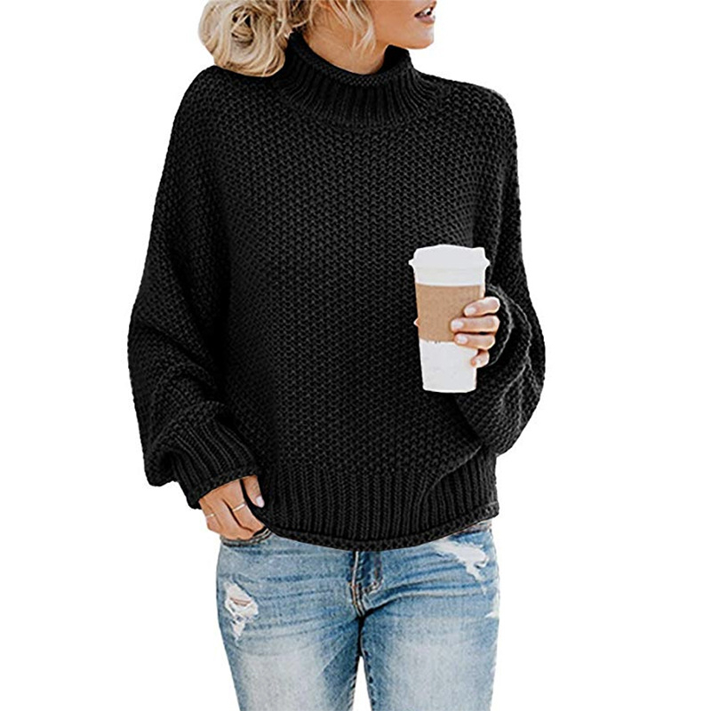 a line turtleneck sweater