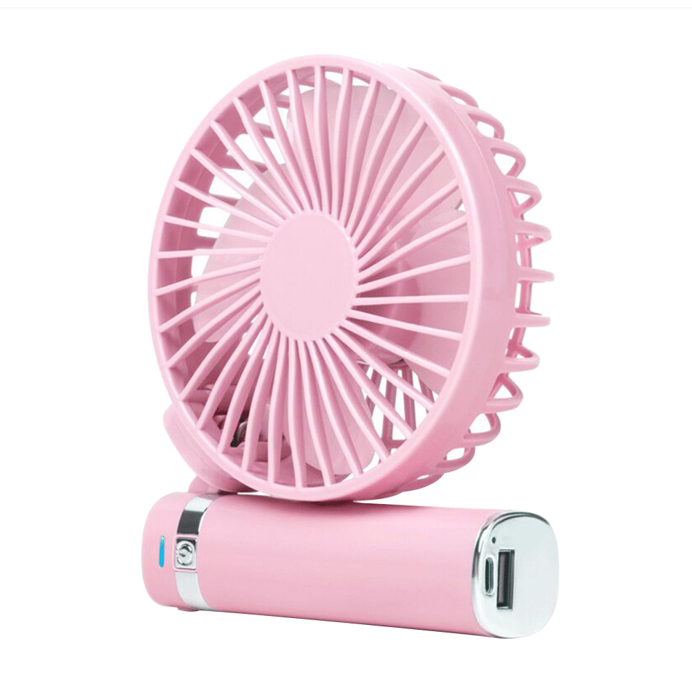 Air Cooler Mini Table Fan Night Light Handheld Charging Desktop Fan Small Portable USB Adjustable Angle Fan Color : Pink 