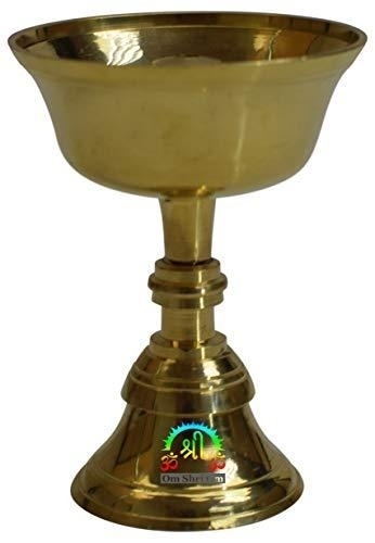 Traditional Brass Oil Lamp Puja Oil Diya Lamp Beautiful Design Deepak Pooja