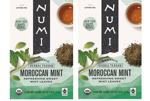 Numi Organic Tea Moroccan Mint Tea Bags 2 Box Pack