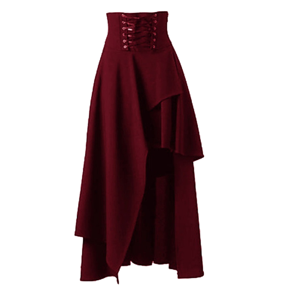 wine colored maxi skirt