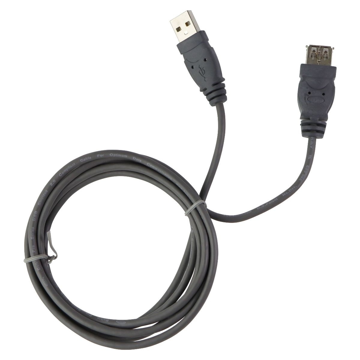 Belkin 6Ft Male USB (Type-A) to Female USB (Type-A) 1.0 Extension Cable - Gray