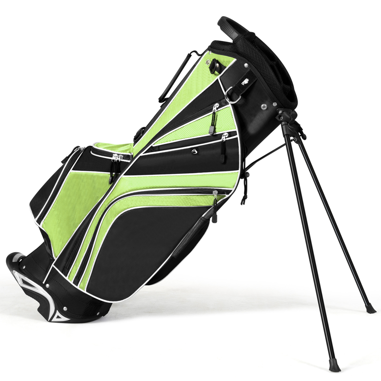 GYMAX GOLF STAND Bag 6 Way Divider Golf Carry Bag W Straps And 7 