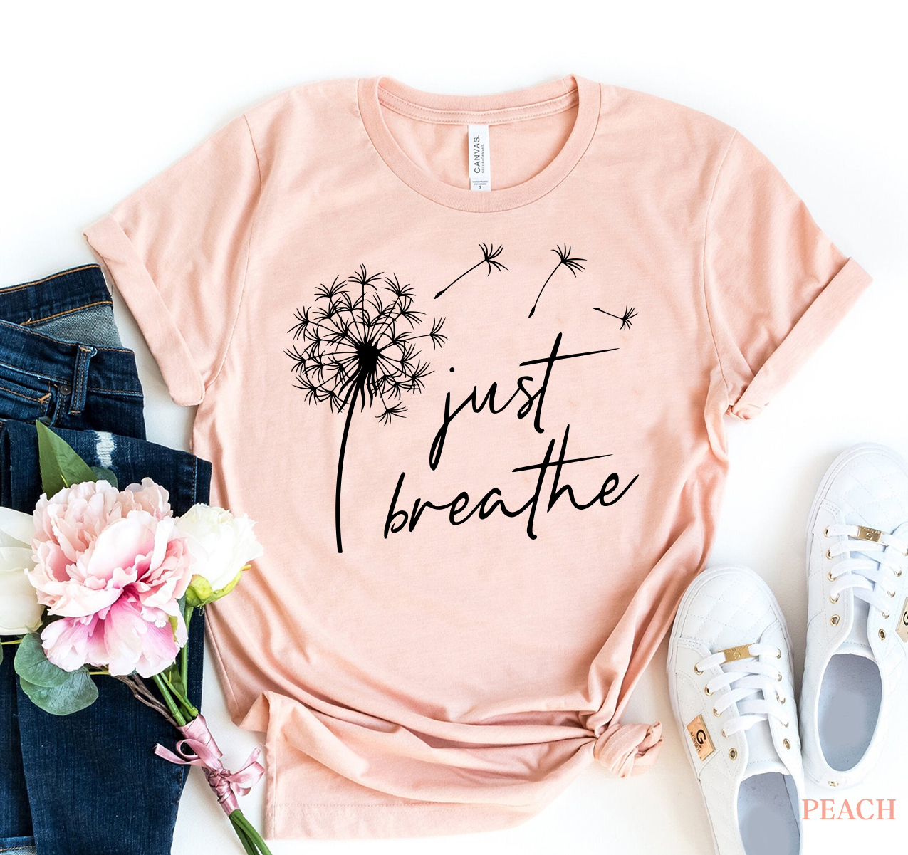 motivational shirt,yoga tshirt Just Breathe shirt,Cute Shirt,Shirt for women