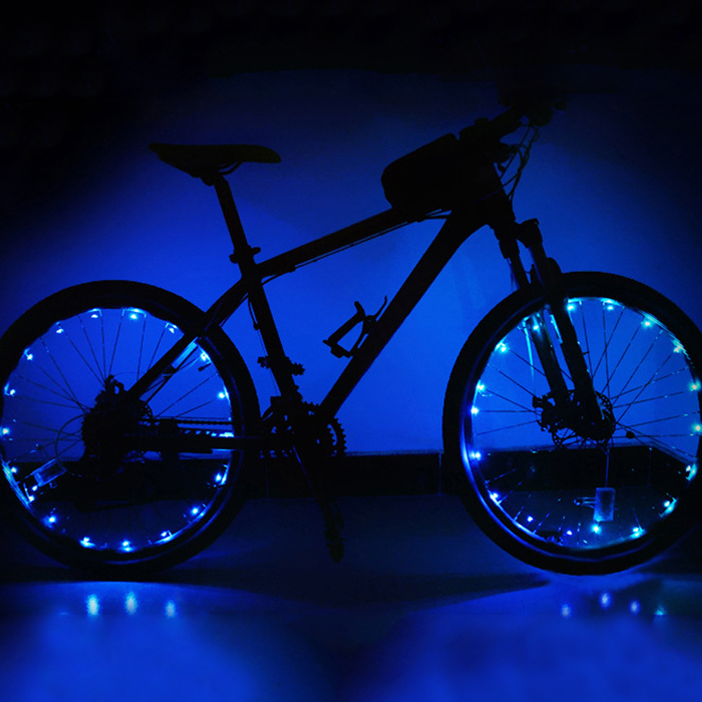 Bike Wheel Spokes Wire Tire Safety LED Flash Lamp