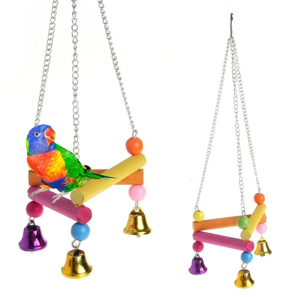 PET *Bird Parrot Parakeet Budgie *Cockatiel Cage Hammock Swing Toys Hanging Toy 