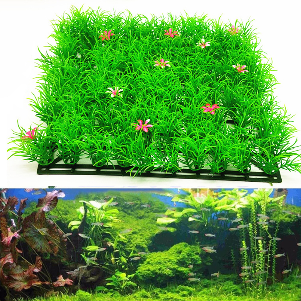Artificial Water Plant Grass Decor Ornament For Fish Tank Aquarium 