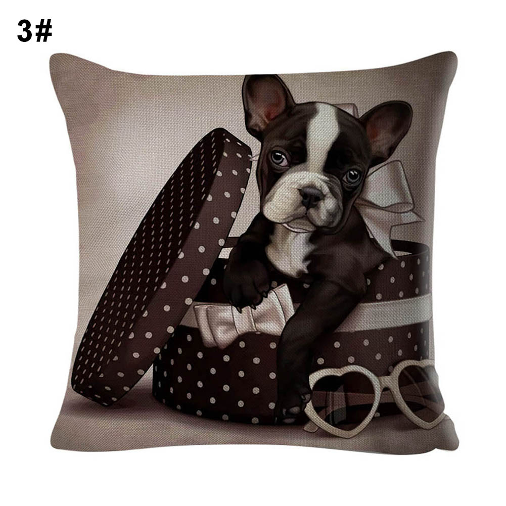 Animal Dog Cat Pillow Case Office Home Car Decor Cushion Cover Square DIY