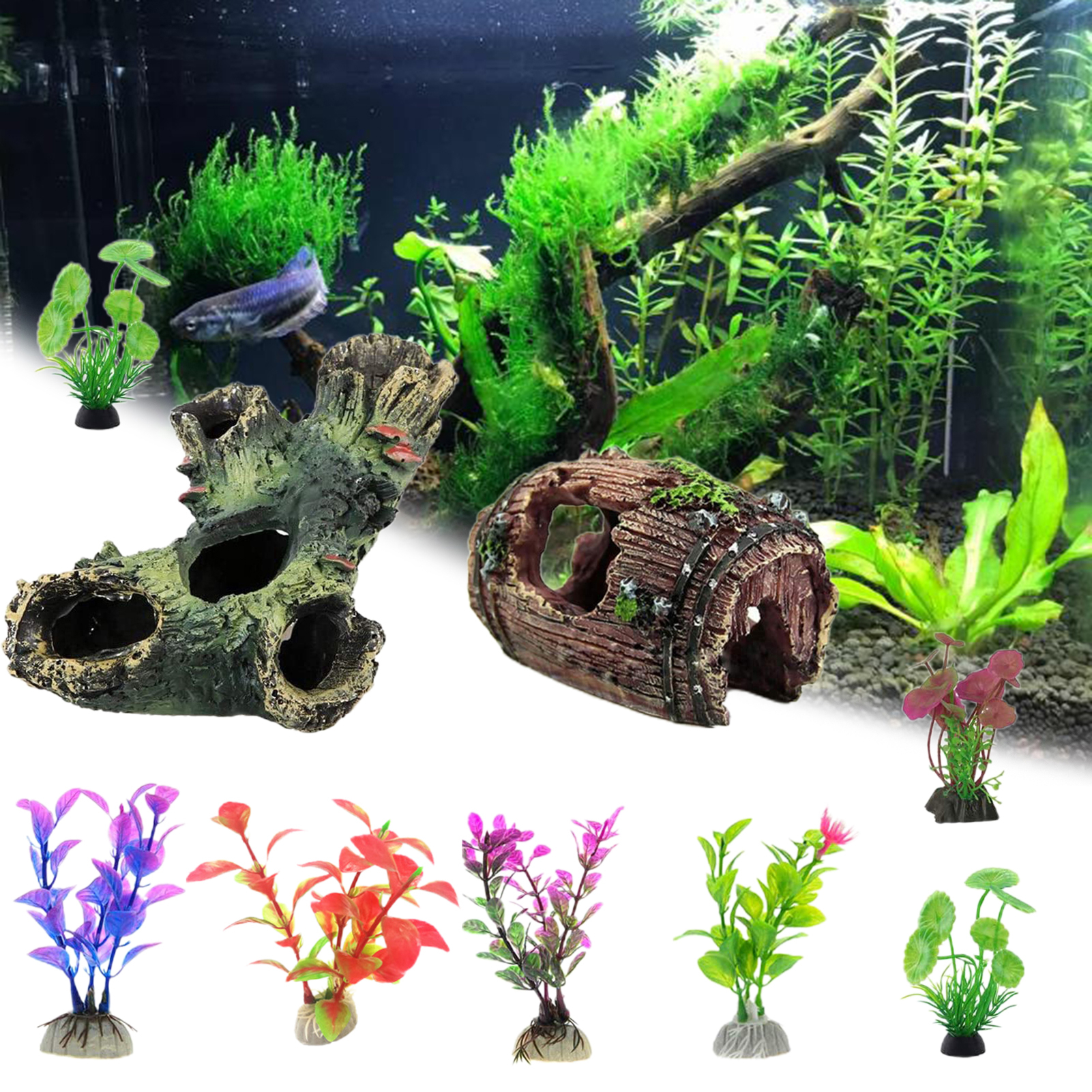 White dragonaur Aquarium Fish Tank Soft Silicone Artificial Corals Simulation Plant Ornament